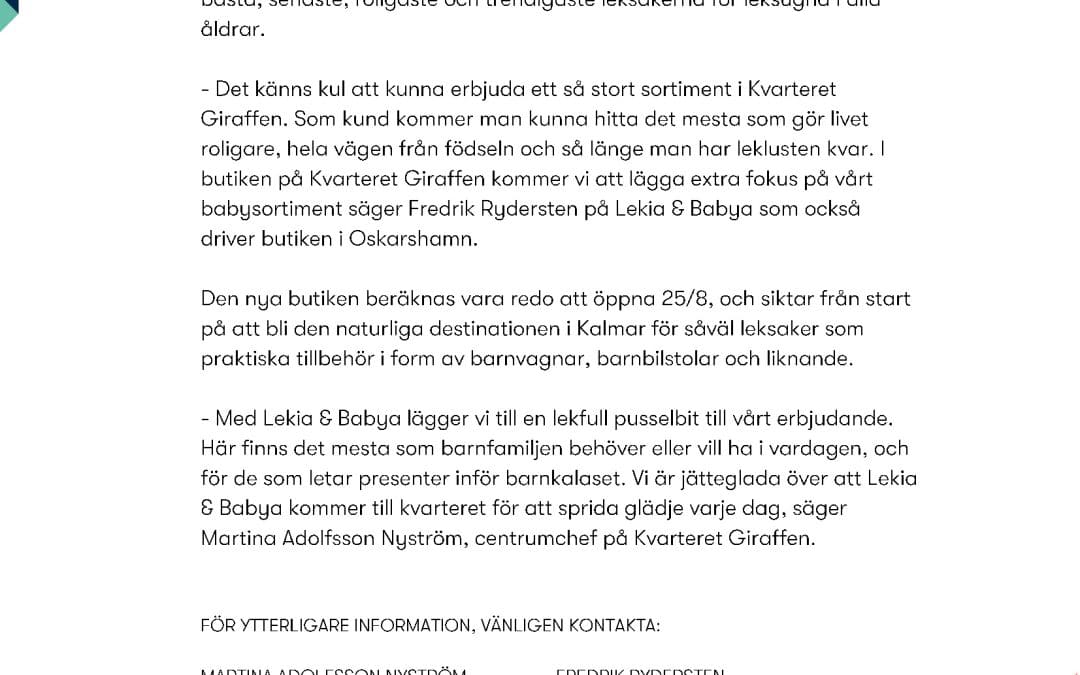 Lekia & Babya sprider glädje i Kvarteret Giraffen