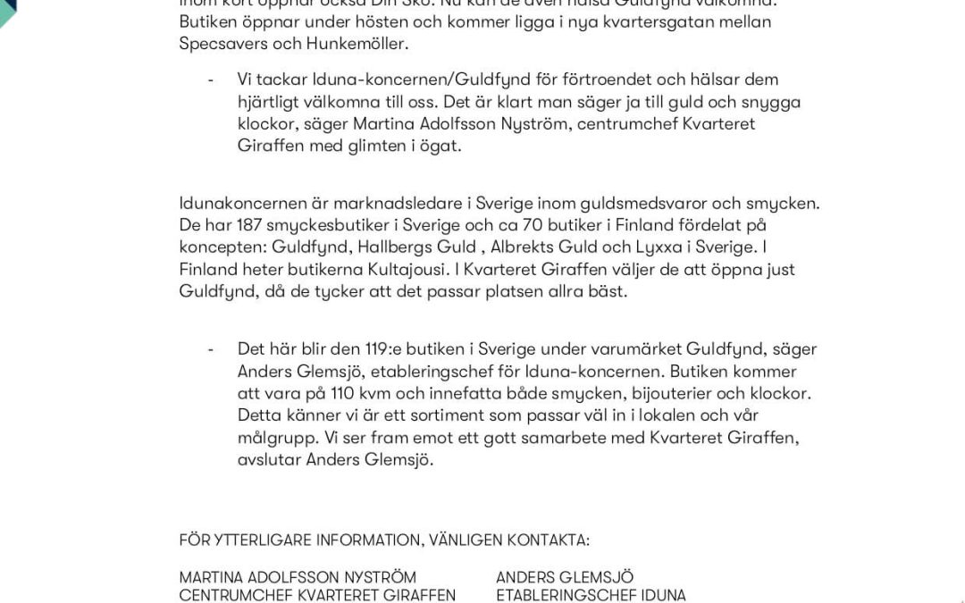 Kvarteret Giraffen går för guld!