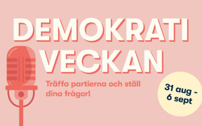 Välkommen att besöka Demokrativeckan och Heta Stolen!